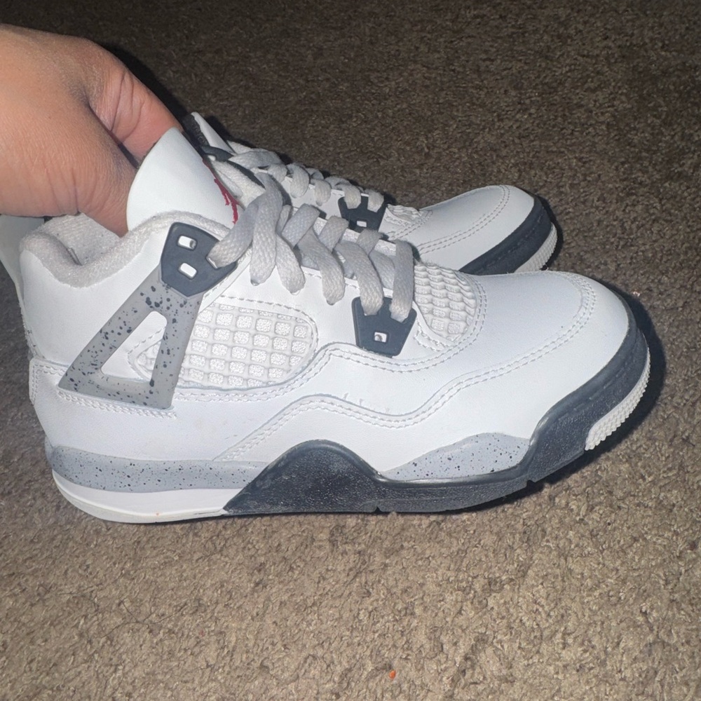 Jordan Kids White and Gray Sneakers